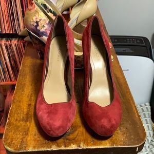 Red Velour Heels